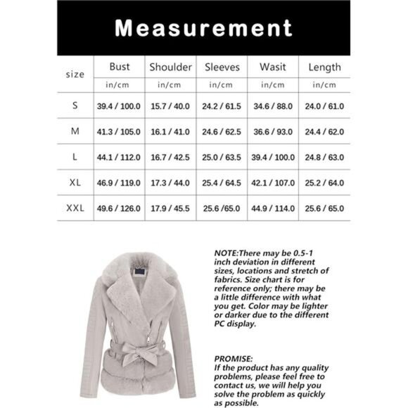 Women's Faux Suede Leather Moto Jacket – Sherpa-Lined Biker Coat - Picture 7 of 7